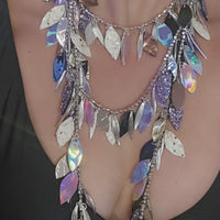 Christine - Multicolored Long Layered Statement Necklace