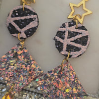 Kelly - Pink Star Ling Dangle Earrings