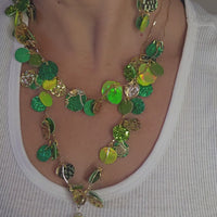 Cindy - Green Layered Statement Necklace