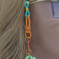 Candace - Orange Green Heart Eyewear Chain