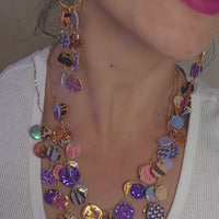 Kristina - Purple Prange Layered Statement Necklace